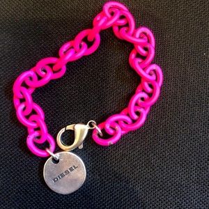 DIESEL Hot Pink CHAIN BRACELET